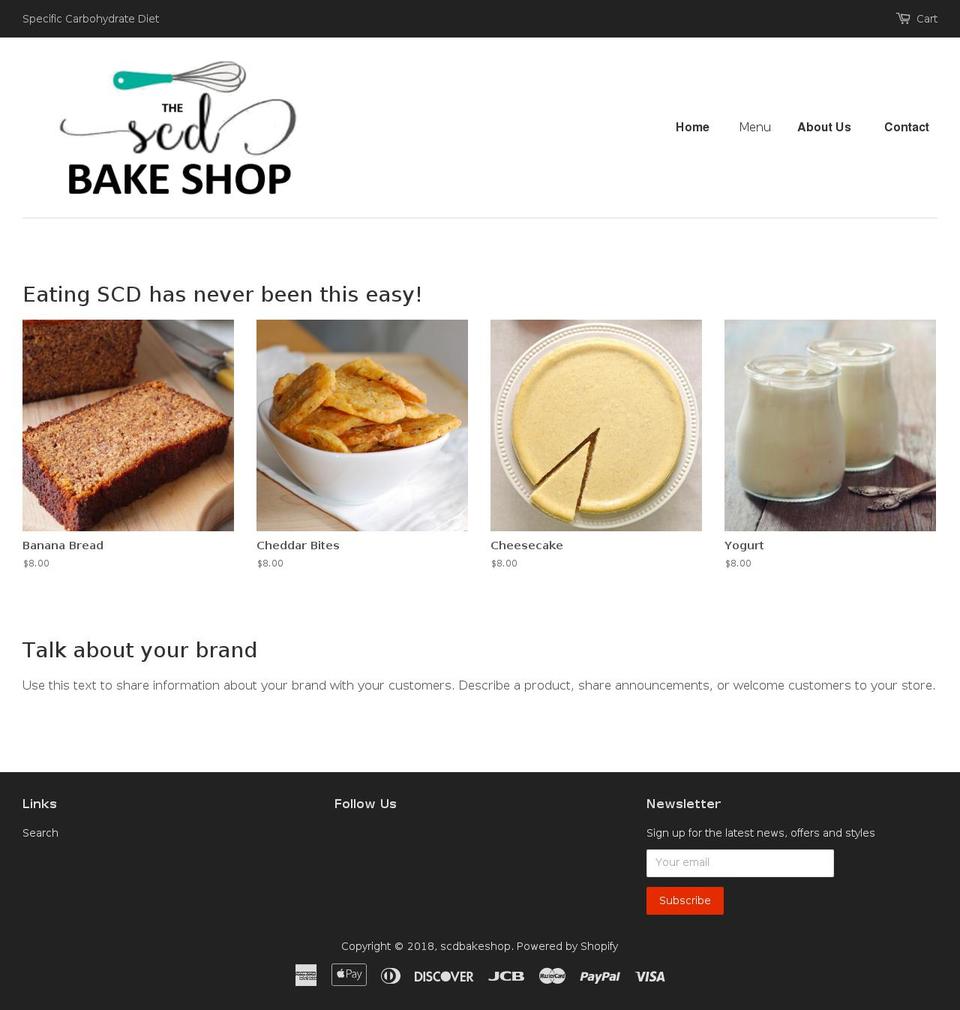 scdbakeshop.com — Shopify storefront screenshot
