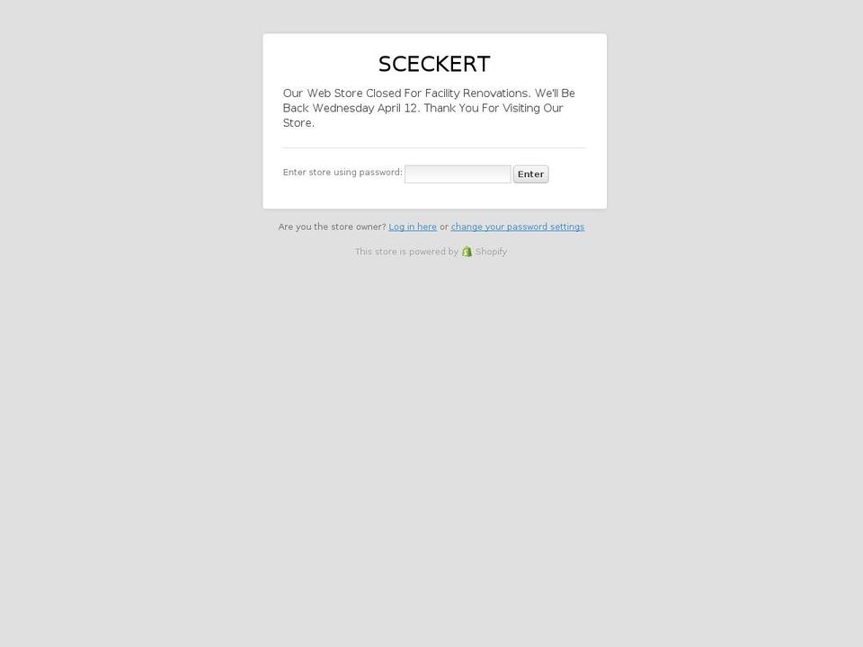 sceckert.com shopify website screenshot