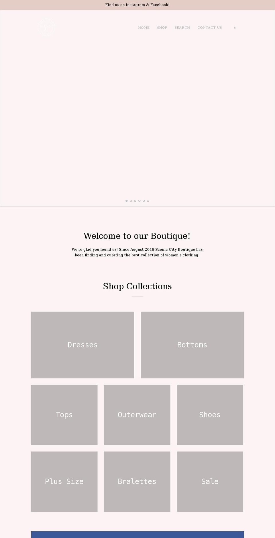 sceniccityboutique.com shopify website screenshot