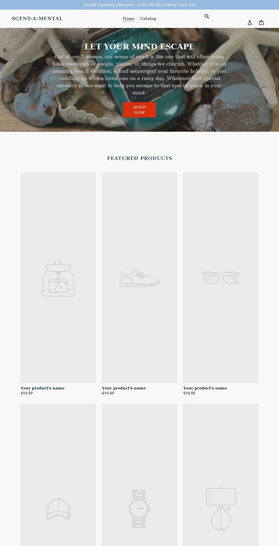 scent-a-mental.com shopify website screenshot