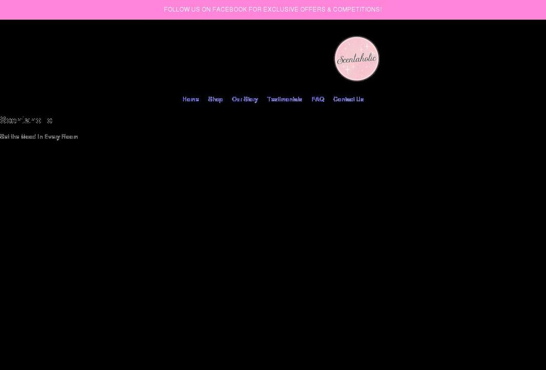 scentaholic.uk shopify website screenshot