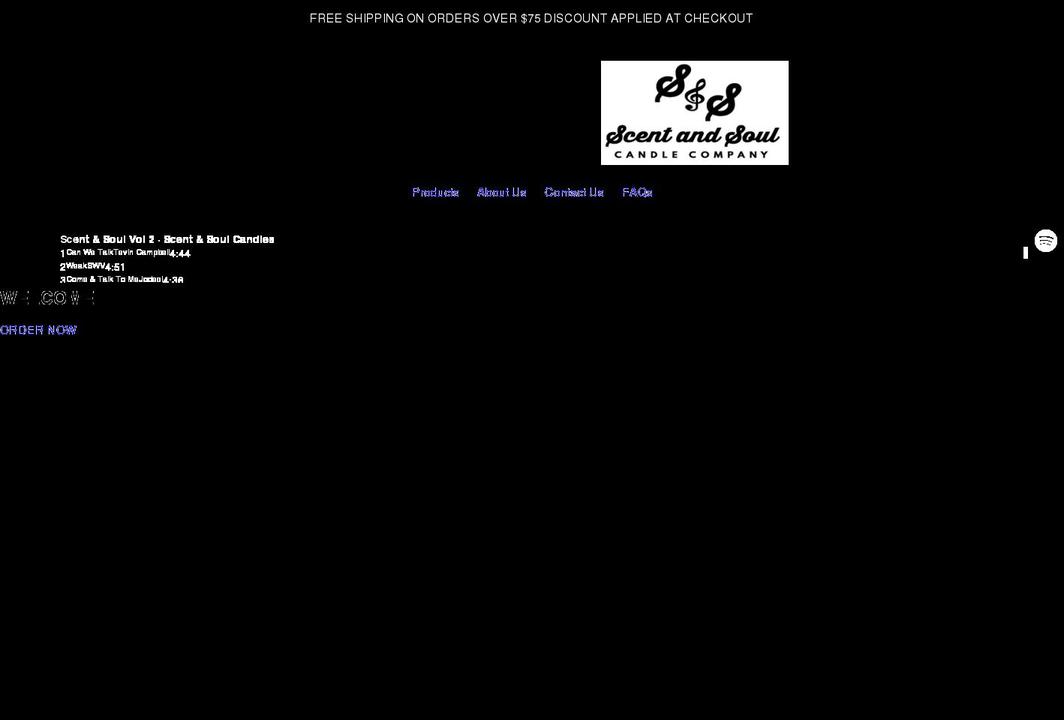 scentandsoulcandles.com shopify website screenshot