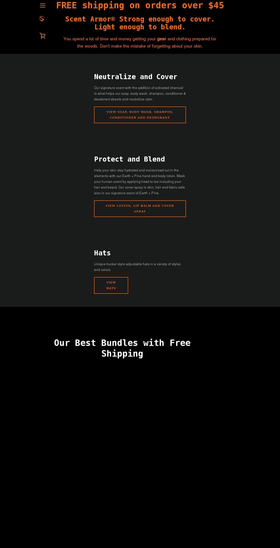 scentarmor.com shopify website screenshot