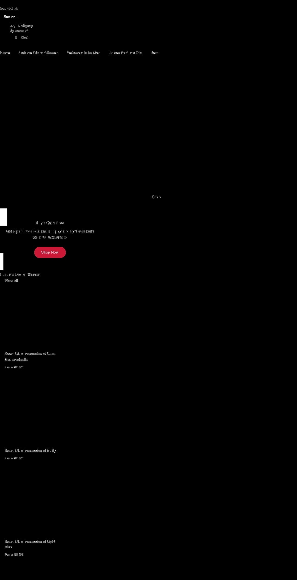 scentclub.co shopify website screenshot