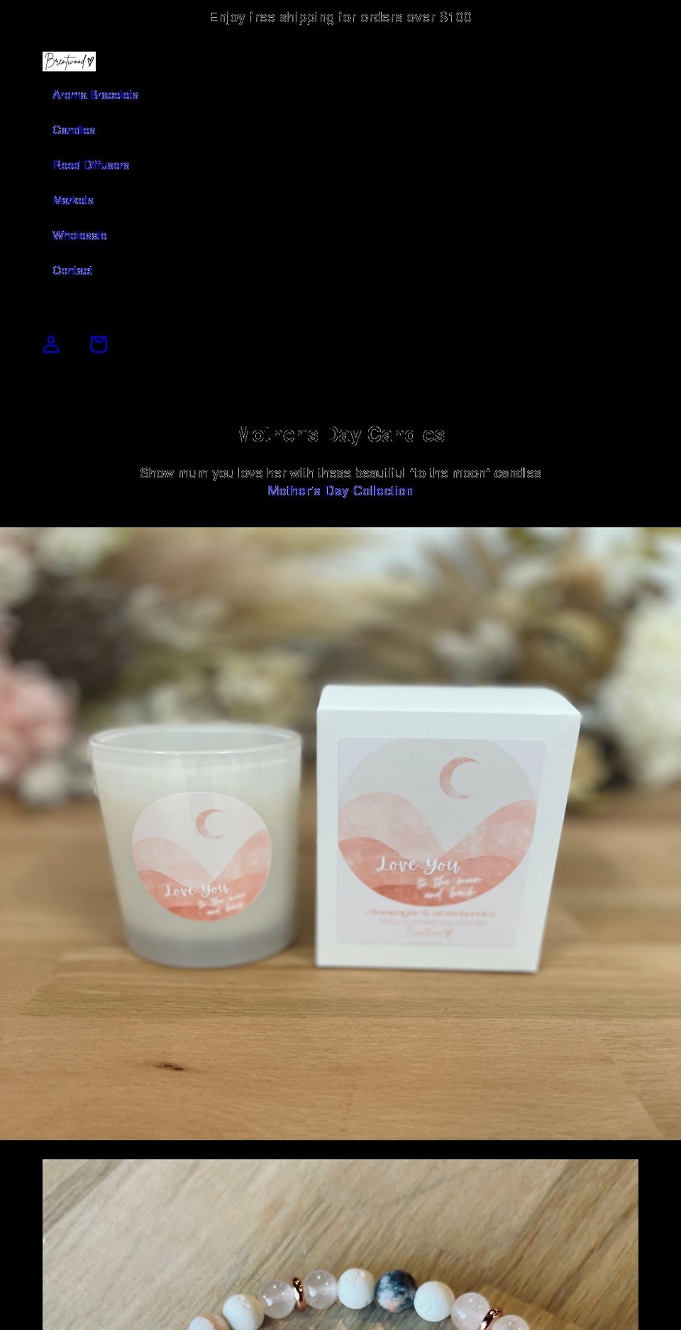 scented-candles.com.au shopify website screenshot