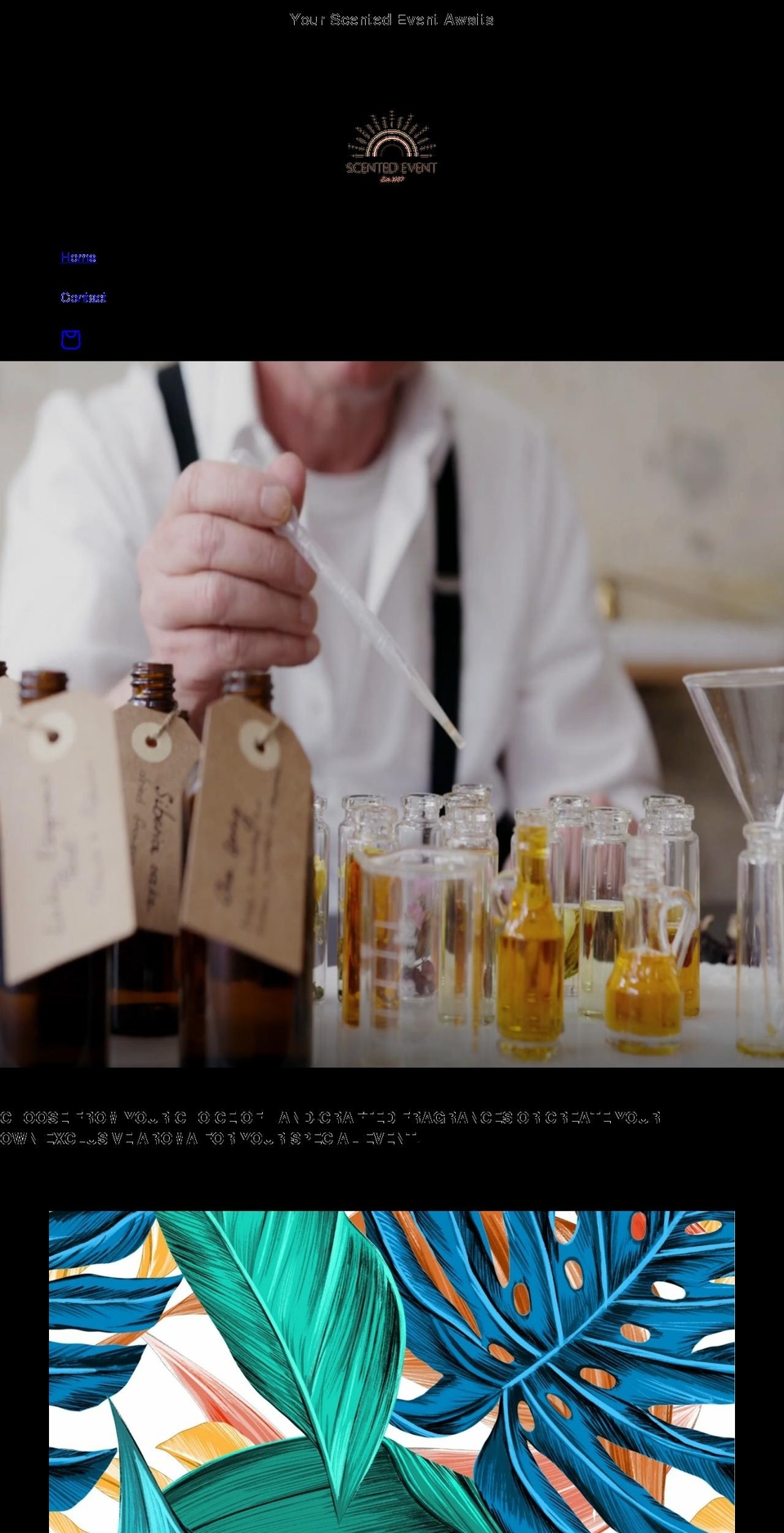 scentedevent.com shopify website screenshot