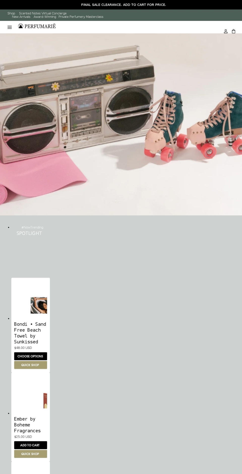 Perfumarie Live Shopify theme site example scentednotes.com