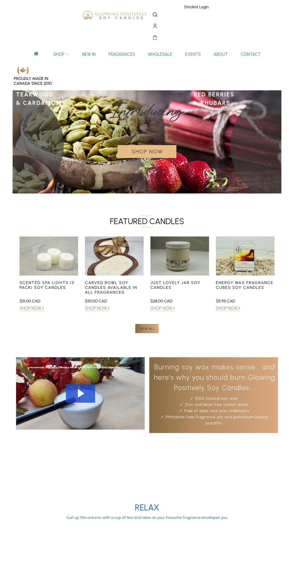 scentedsoycandles.ca shopify website screenshot