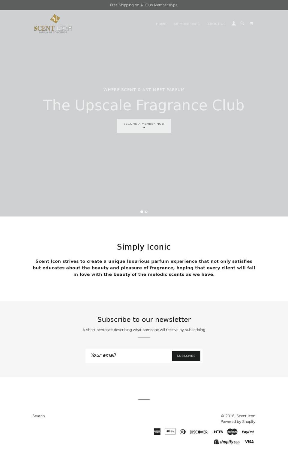 scenticon.com — Shopify storefront screenshot