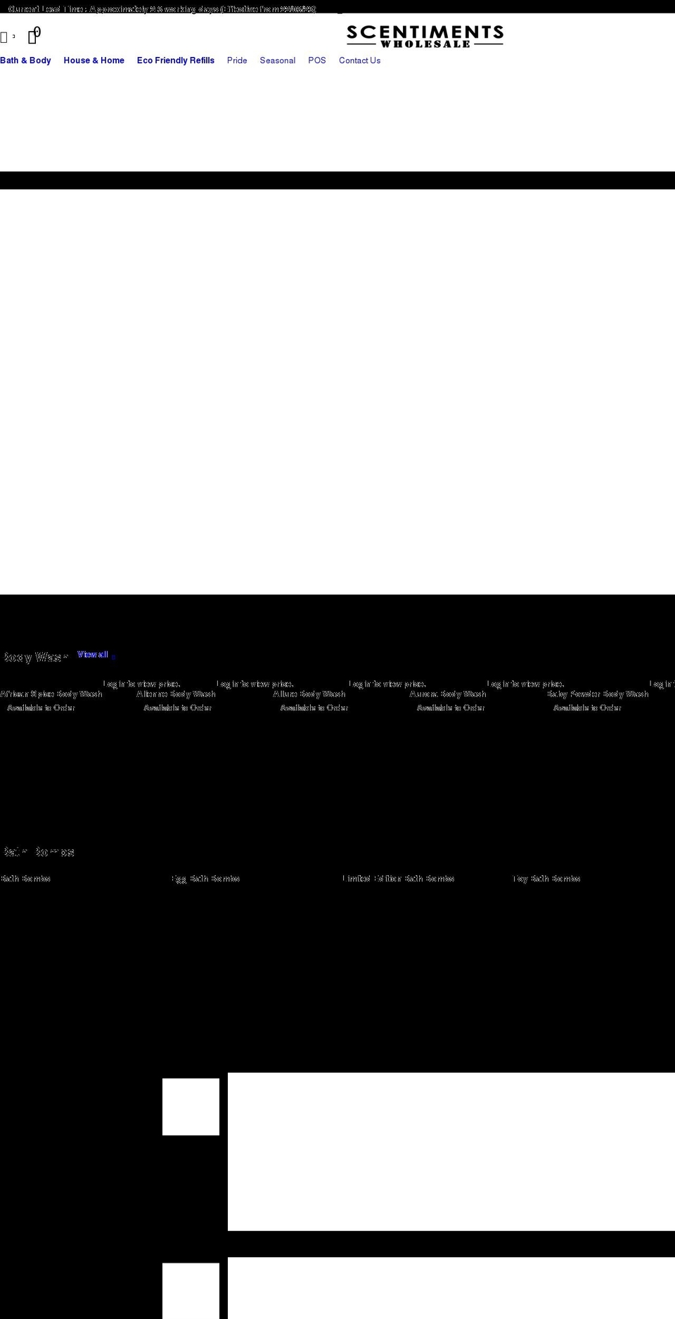 scentimentswholesale.co.uk shopify website screenshot