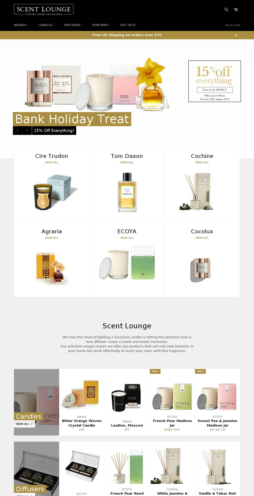 scentlounge.com shopify website screenshot