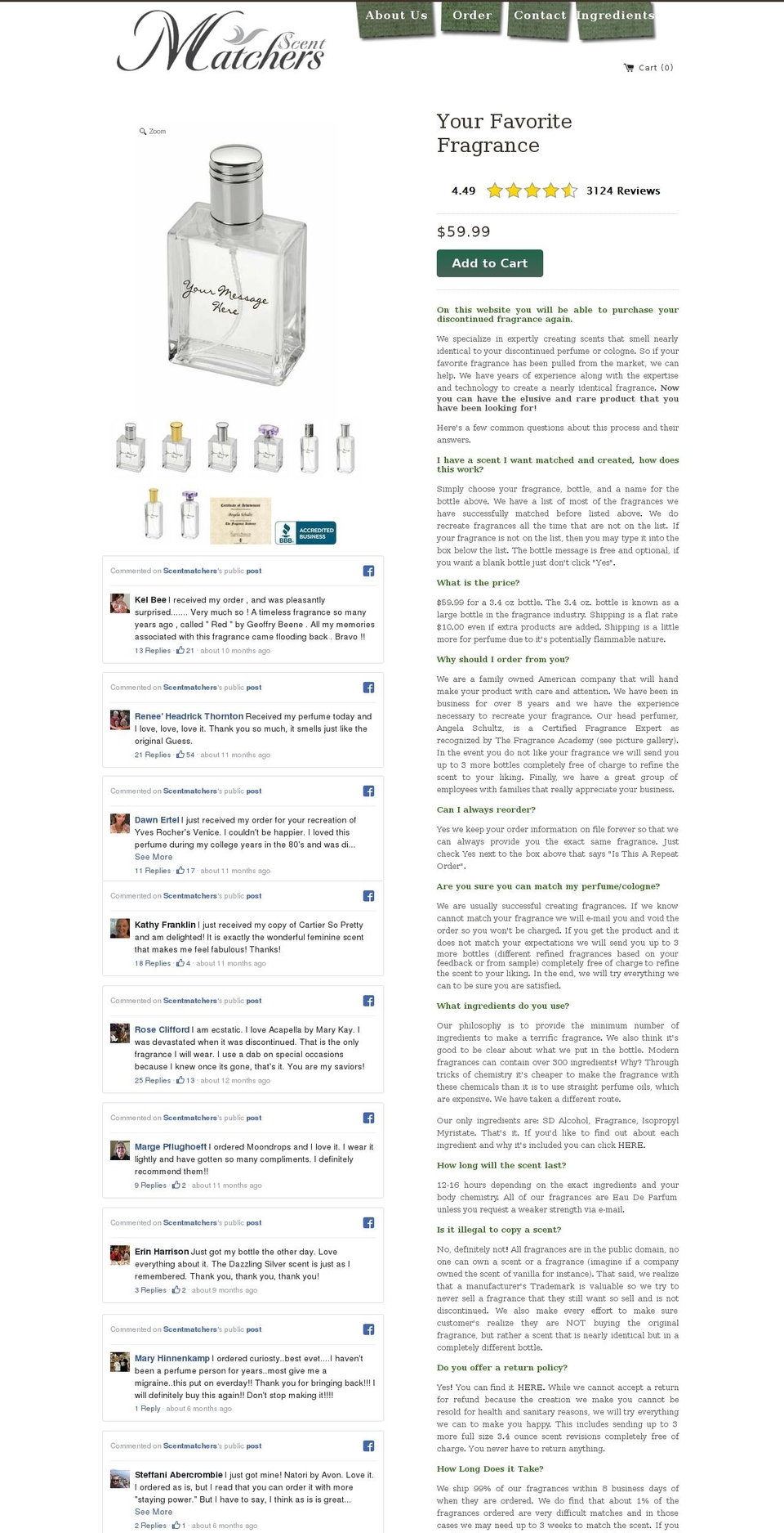 scentmatchers.com — Shopify storefront screenshot