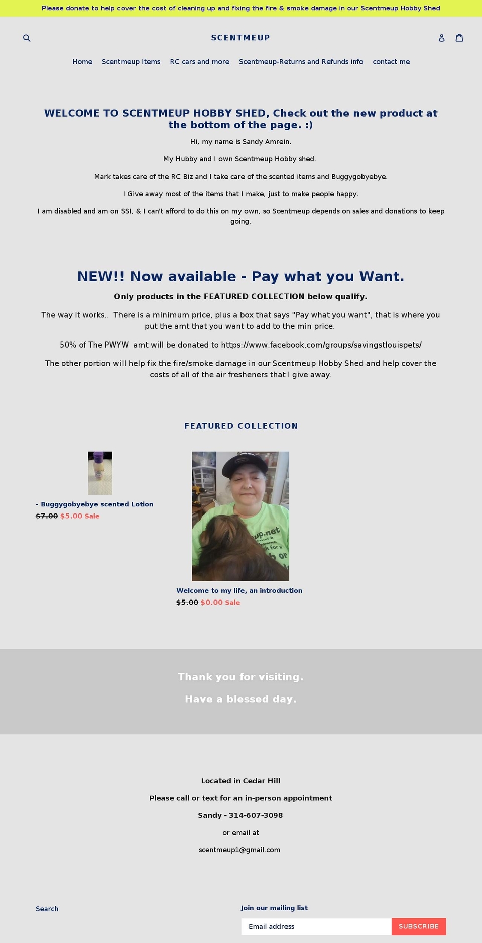 scentmeup.net shopify website screenshot