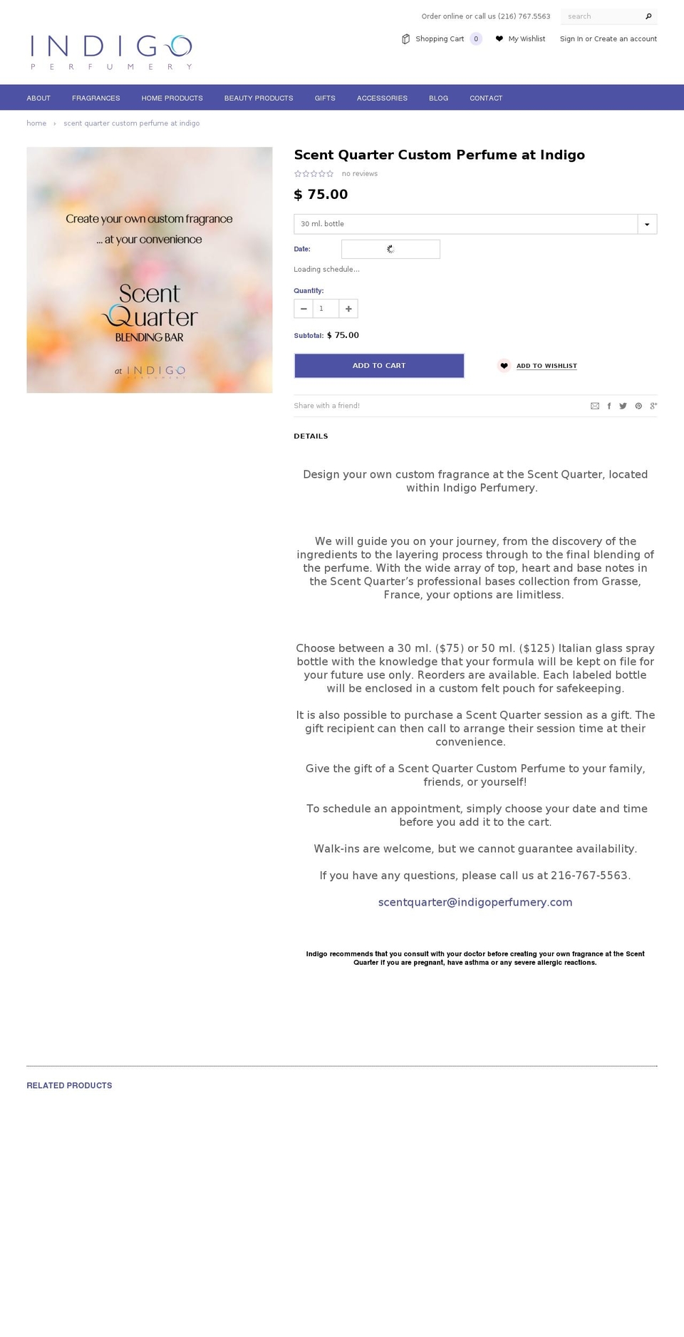 scentquarter.com shopify website screenshot