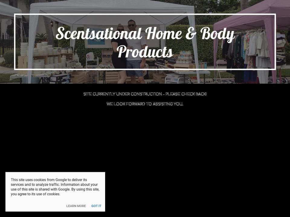scentsationalhomeandbody.com — Shopify storefront screenshot
