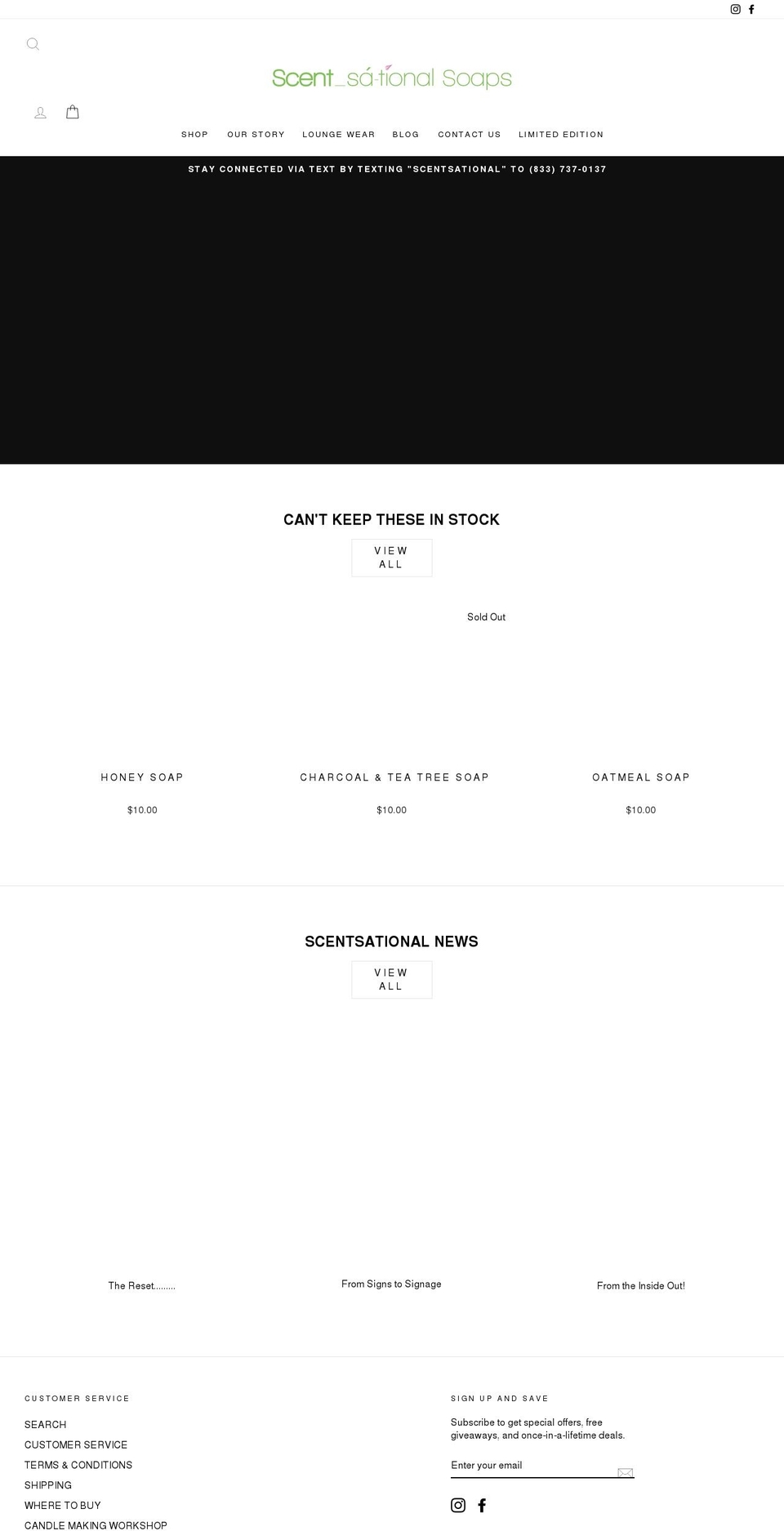 scentsationalsoaps.com shopify website screenshot