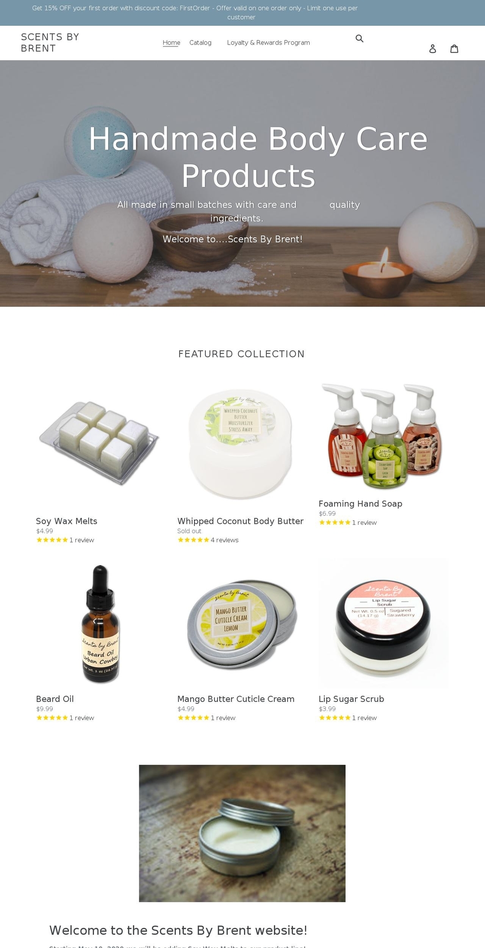 scentsbybrent.com shopify website screenshot