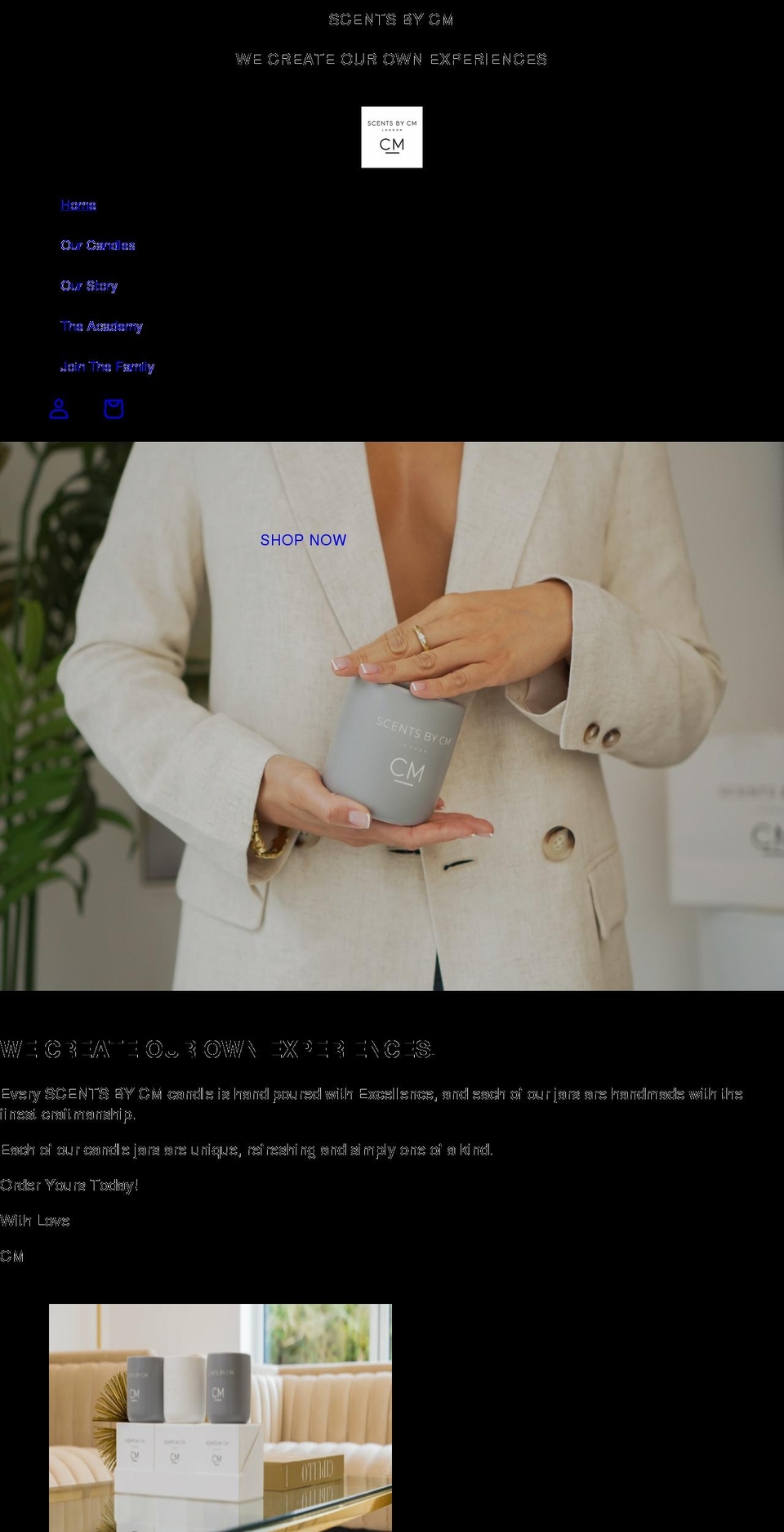 scentsbycm.com shopify website screenshot