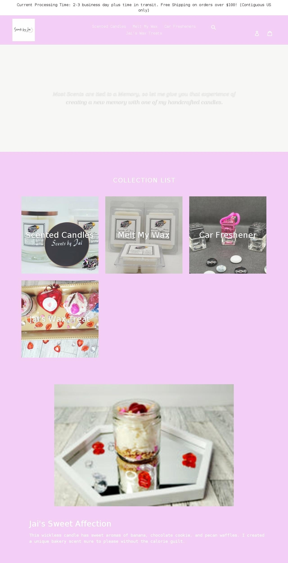 scentsbyjai-llc.com shopify website screenshot