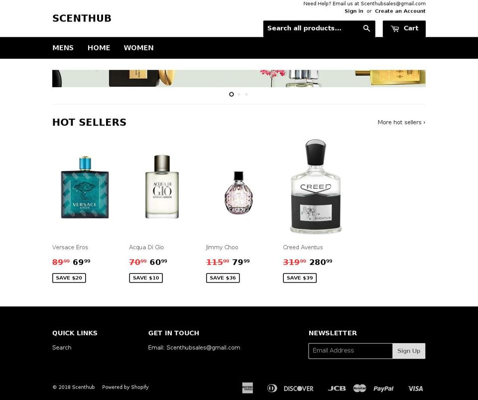 theme-x Shopify theme site example scentshub.com