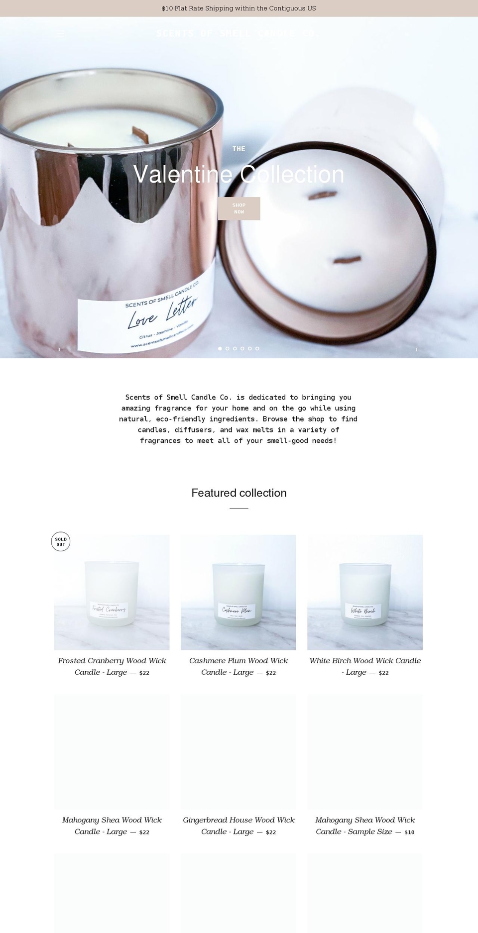 scentsofsmellcandleco.com shopify website screenshot