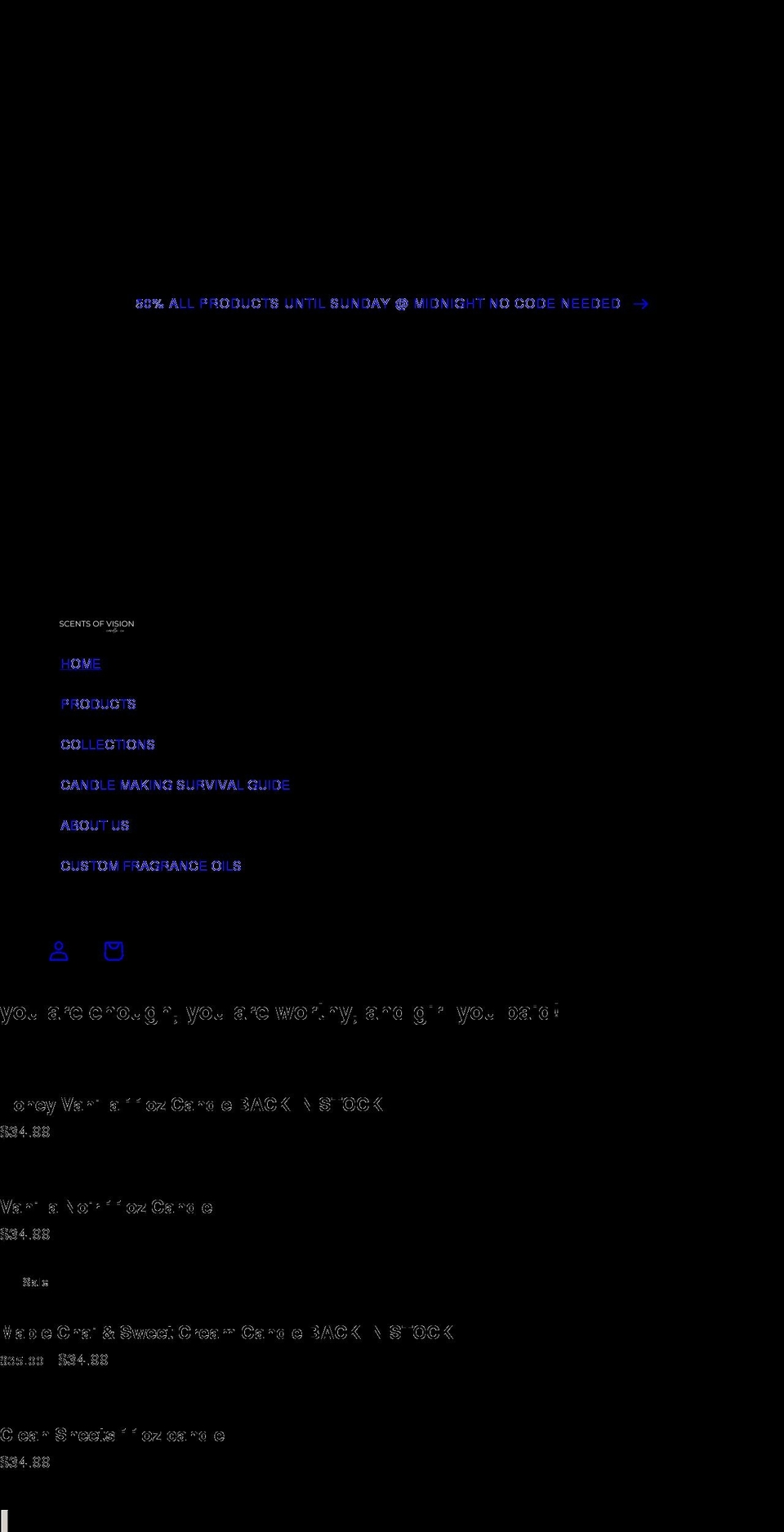 scentsofvision.com shopify website screenshot