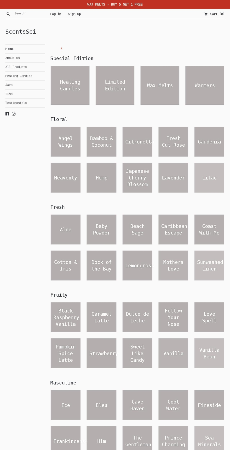 scentssei.com shopify website screenshot