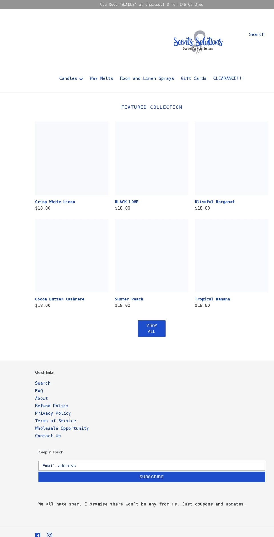 scentssolutions.com shopify website screenshot