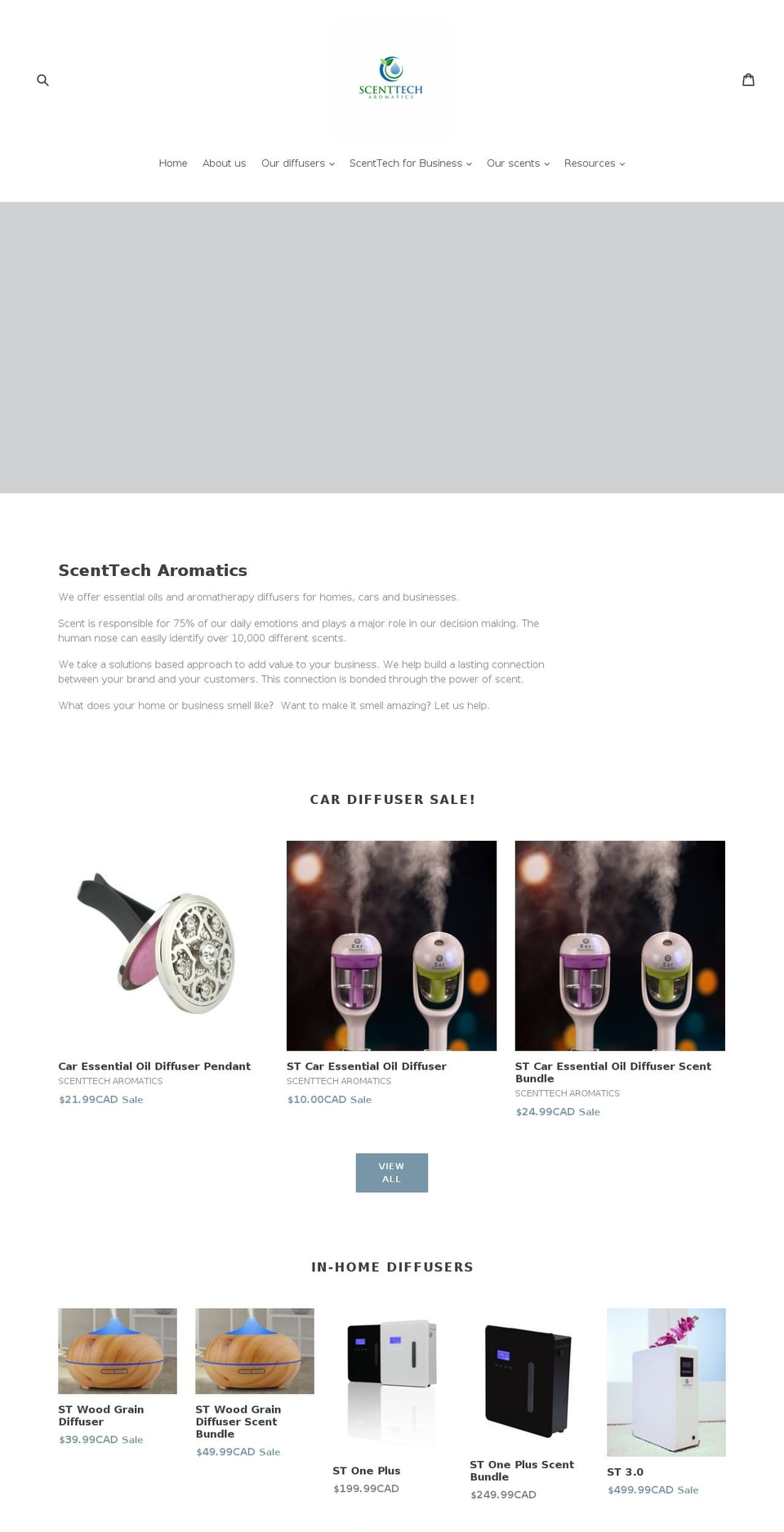 scenttecharomatics.com — Shopify storefront screenshot