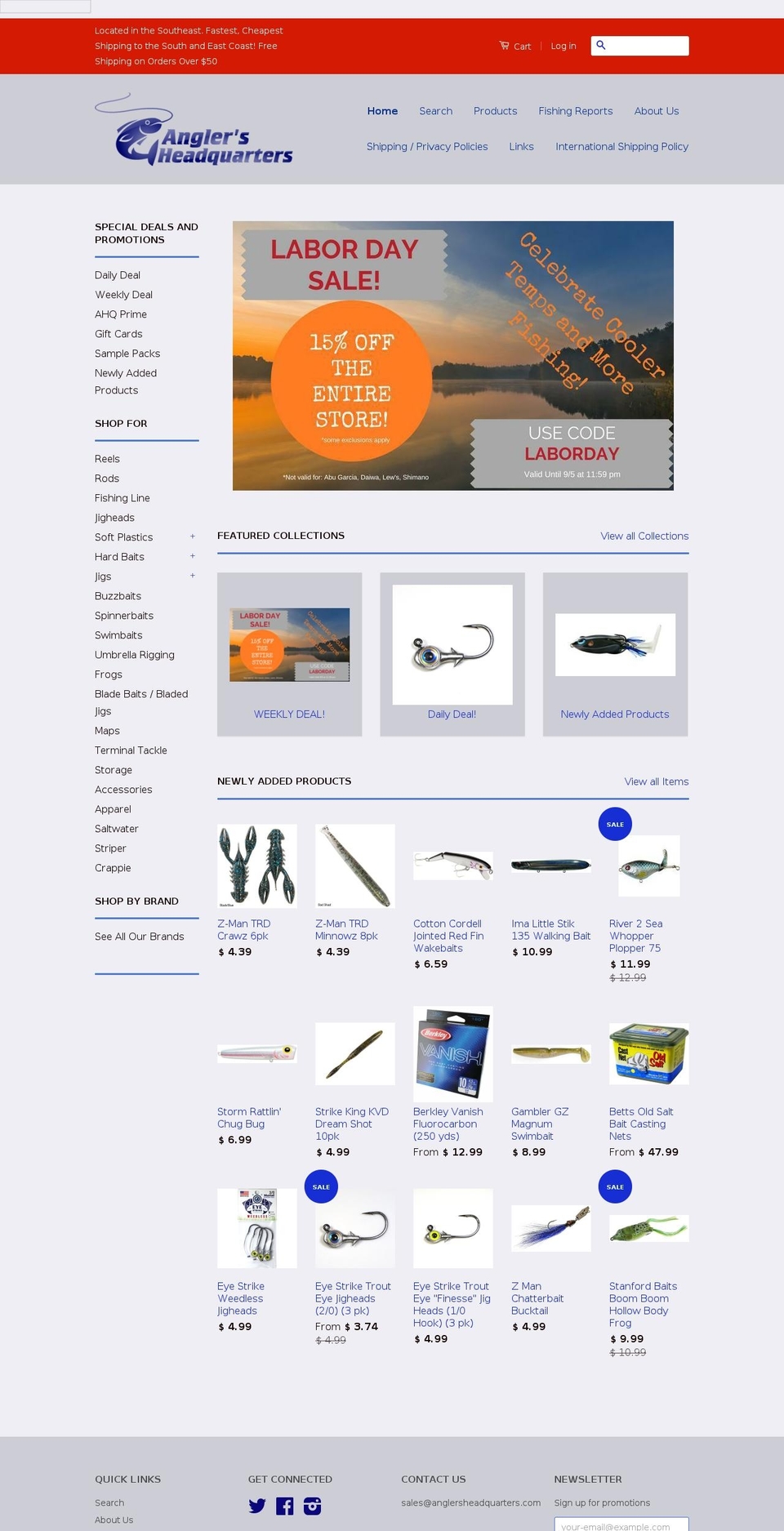 scfishingreport.com shopify website screenshot