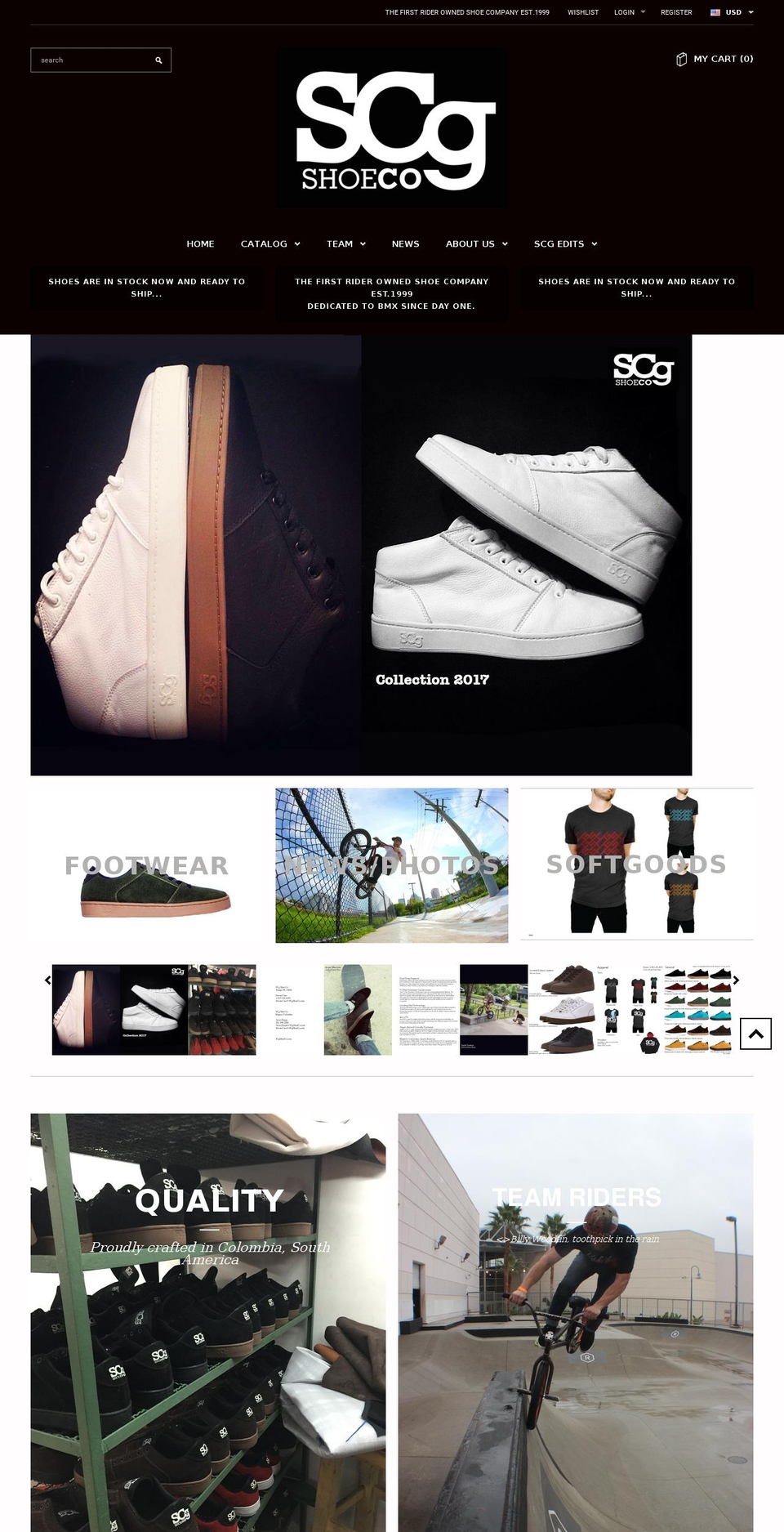 scgshoeco.com shopify website screenshot