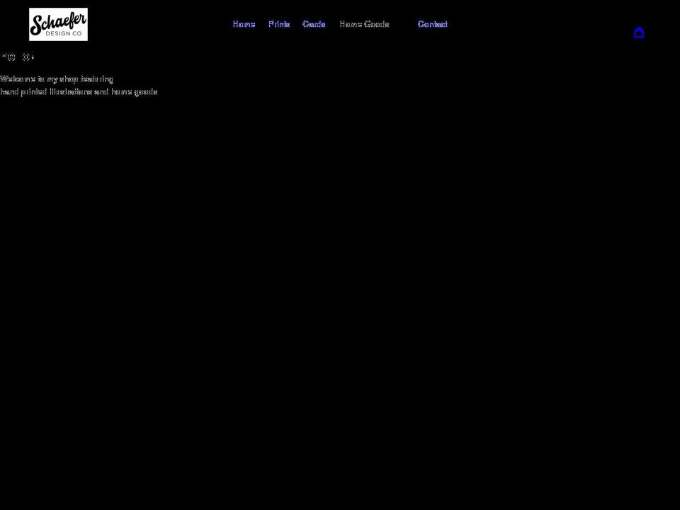 schaeferdesign.org shopify website screenshot
