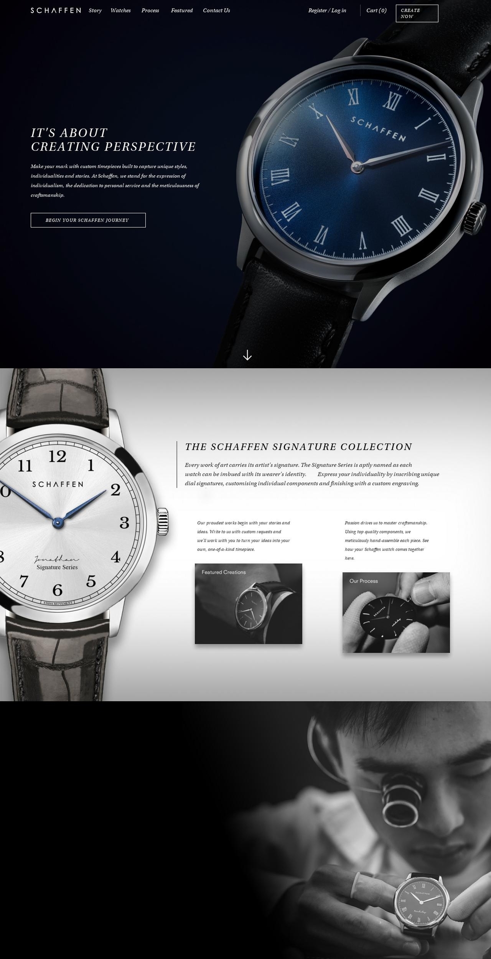 schaffen Shopify theme site example schaffenwatches.com