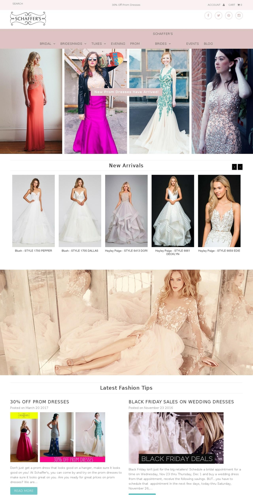 schaffers.com shopify website screenshot