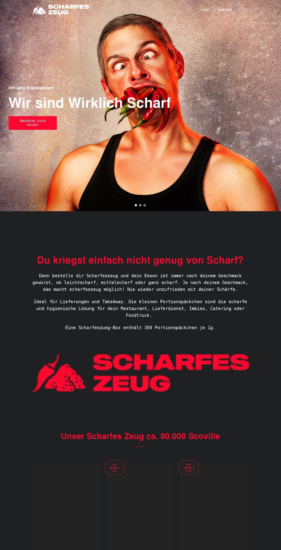 scharfeszeug.com shopify website screenshot