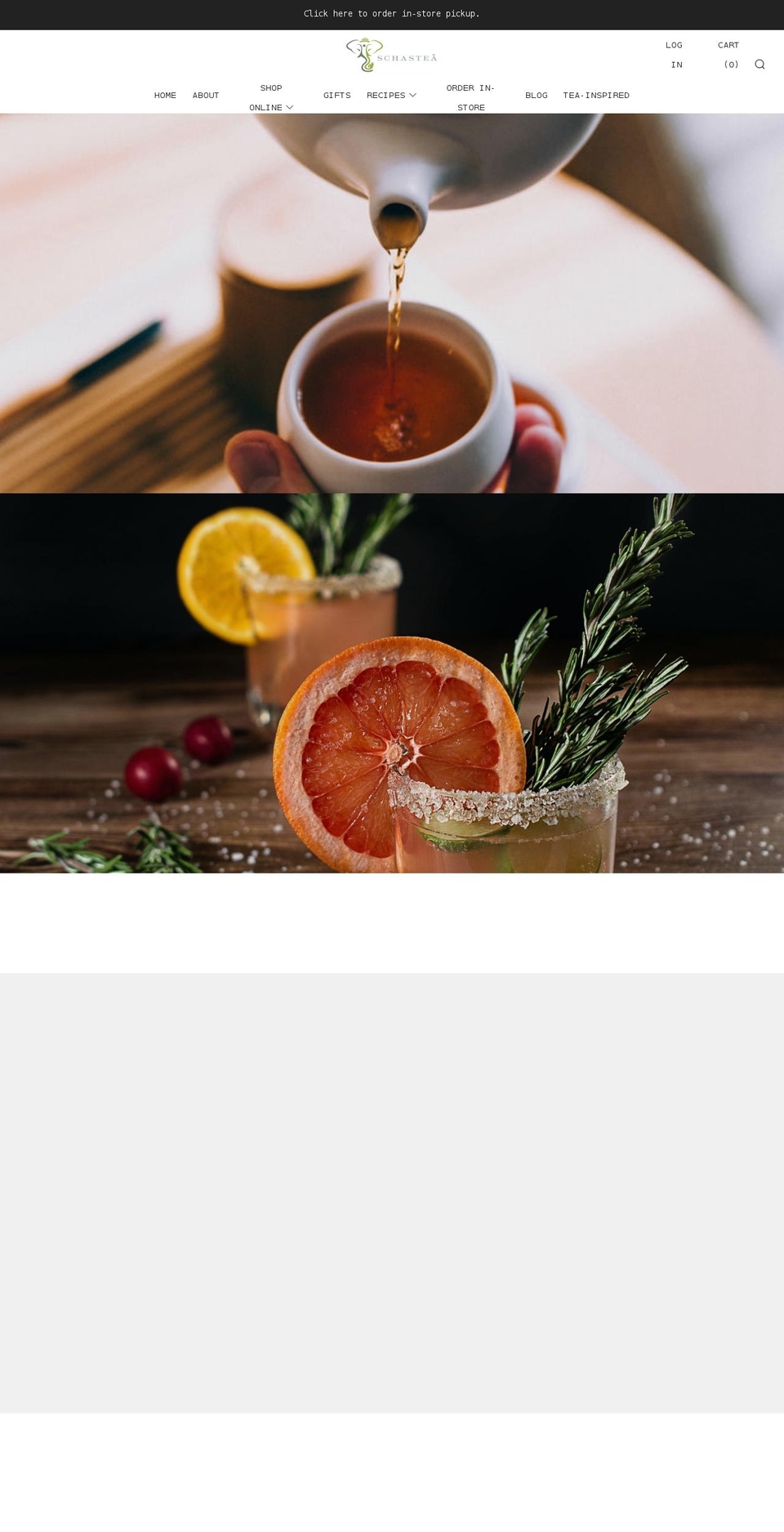 schastea.com shopify website screenshot