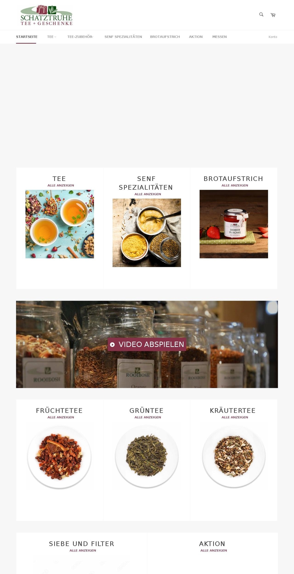 schatztruhe-tee.de shopify website screenshot