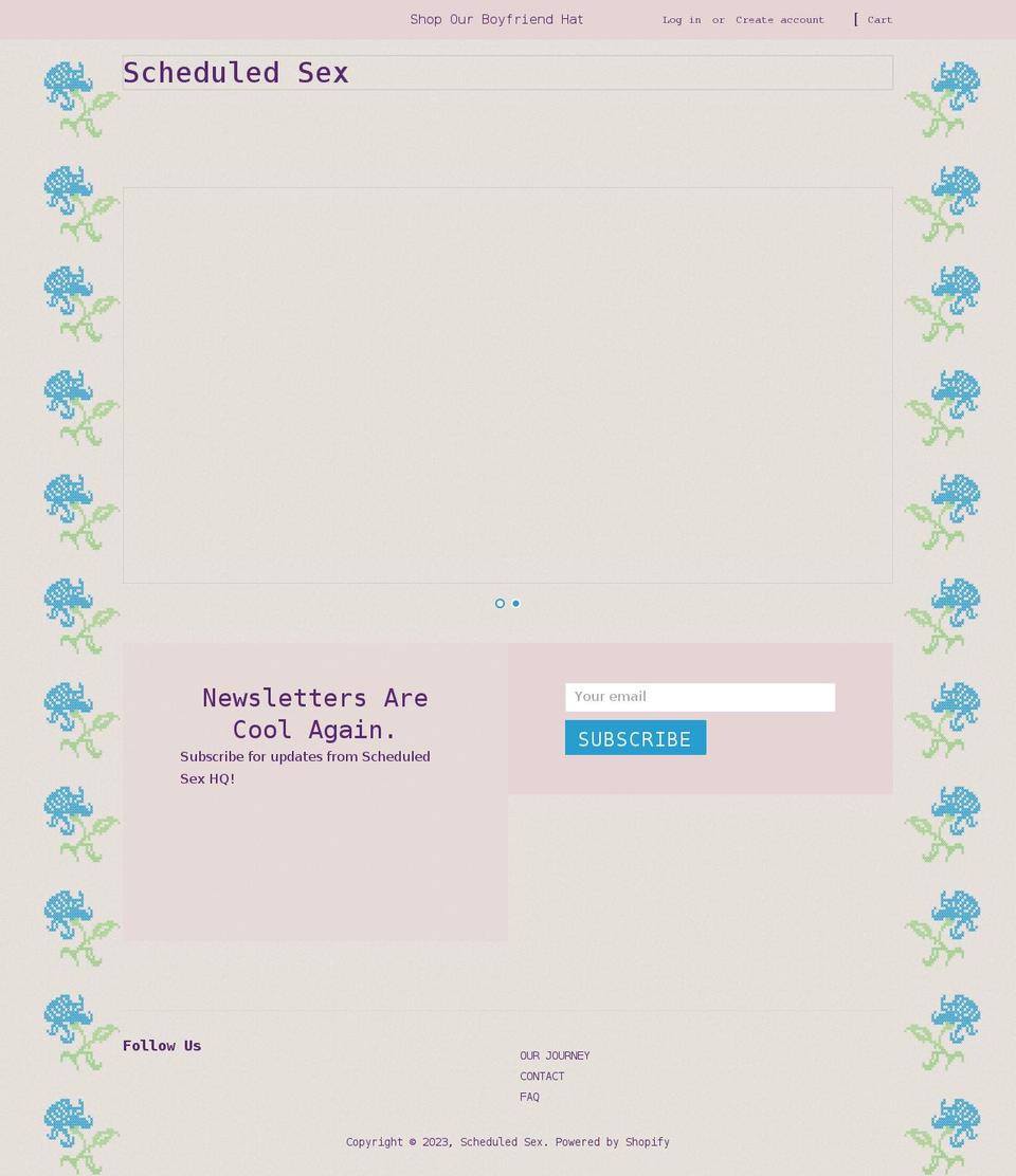 scheduledsex.com shopify website screenshot