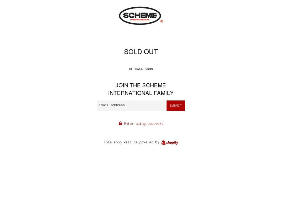 schemeintl.com shopify website screenshot