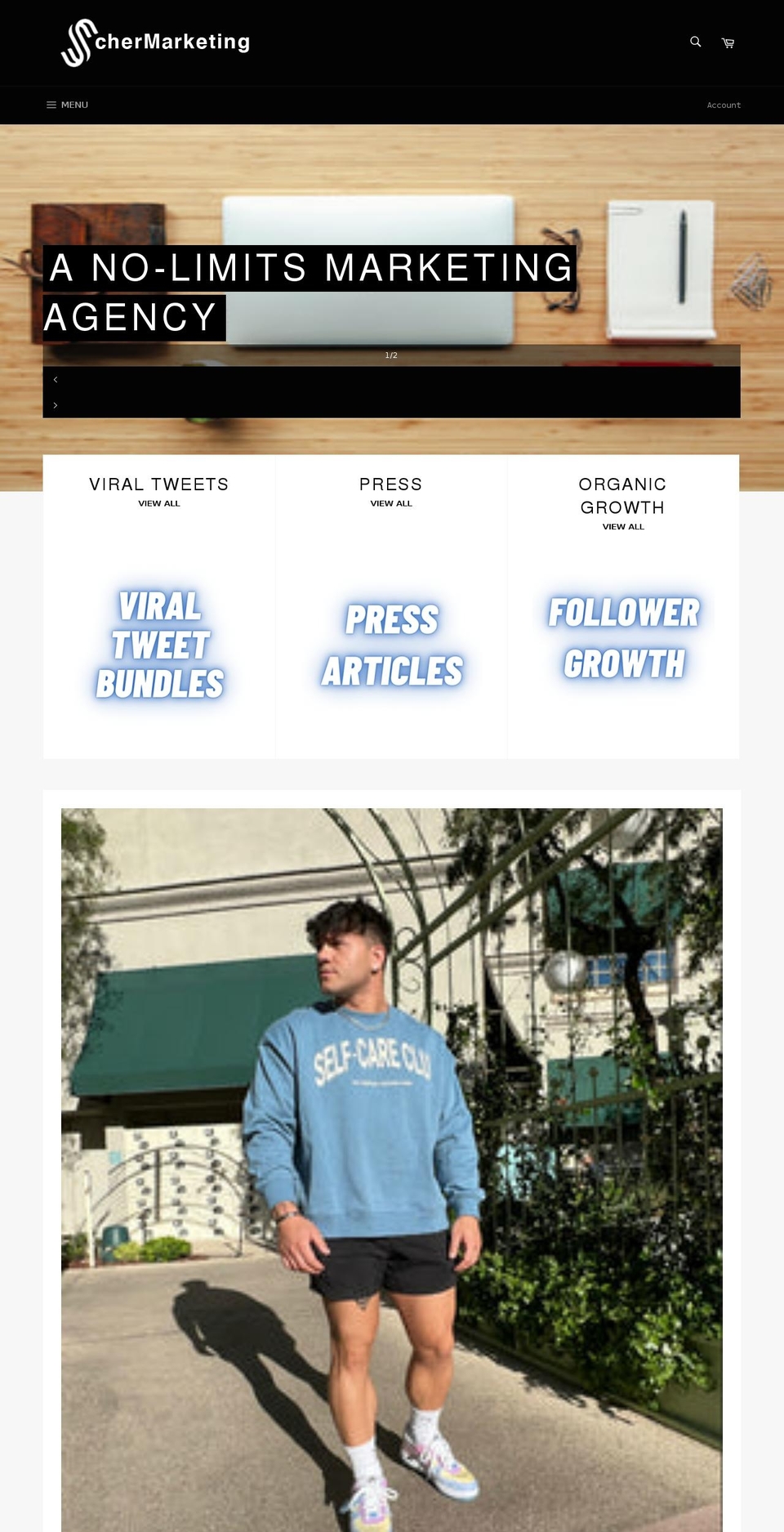 schermarketing.com shopify website screenshot