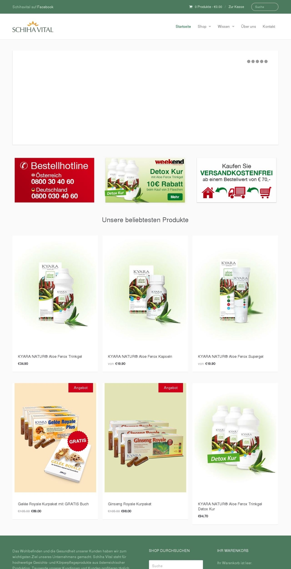 schihavital.com shopify website screenshot