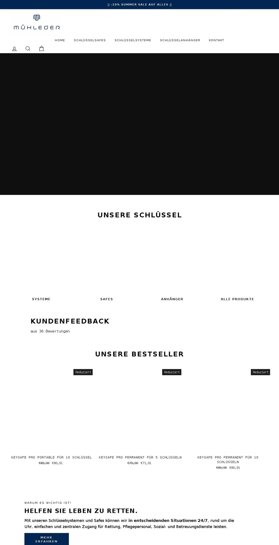 schluesselsafe.at shopify website screenshot