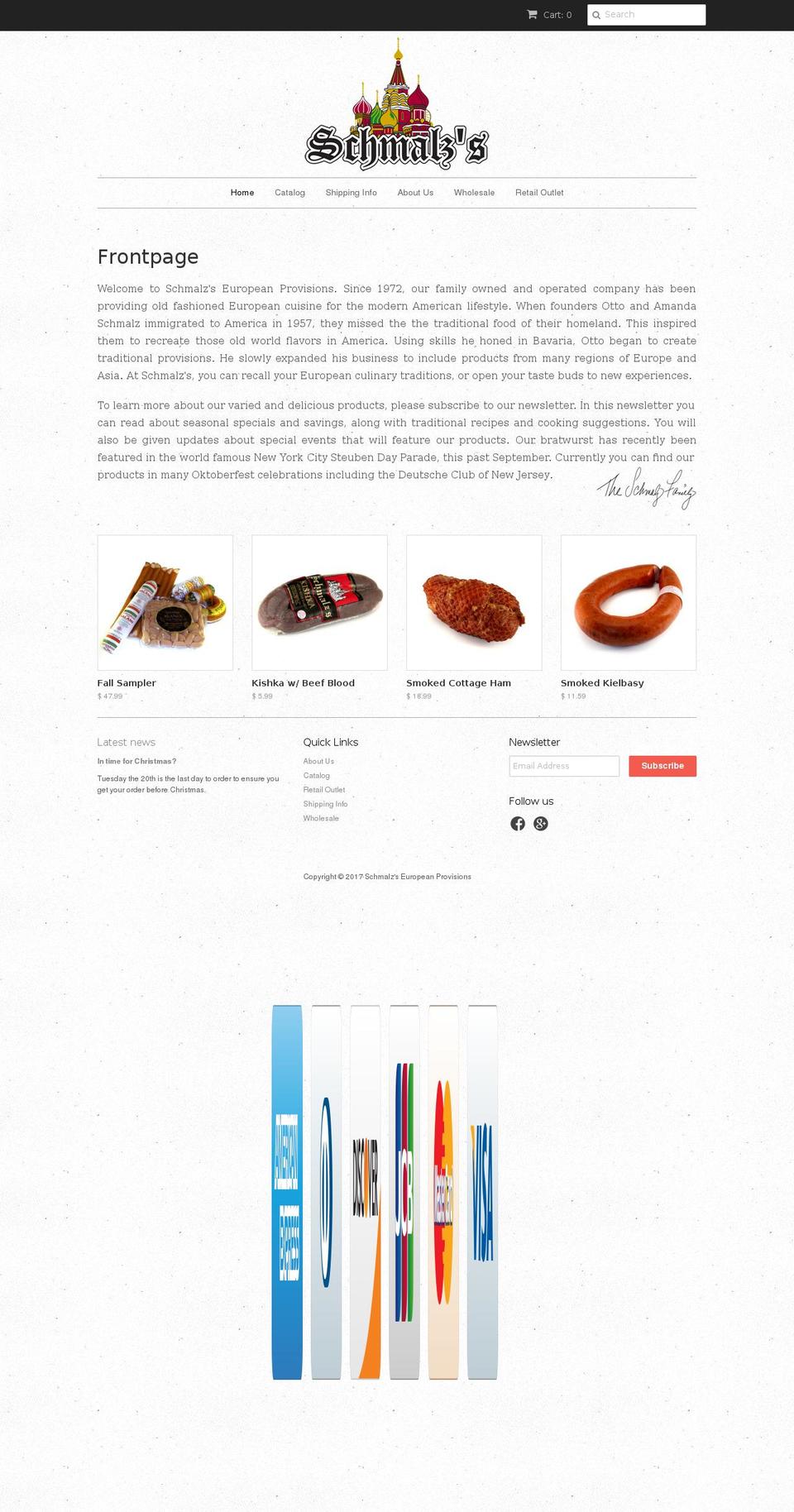 schmalzs.com shopify website screenshot