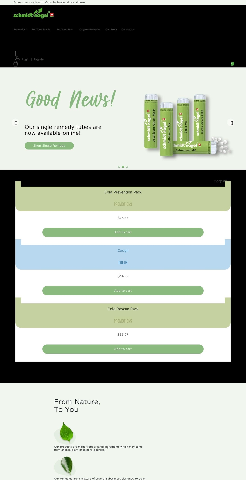 schmidt-nagel.com shopify website screenshot