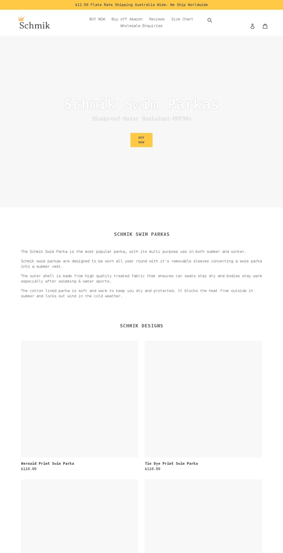 schmik.com.au shopify website screenshot