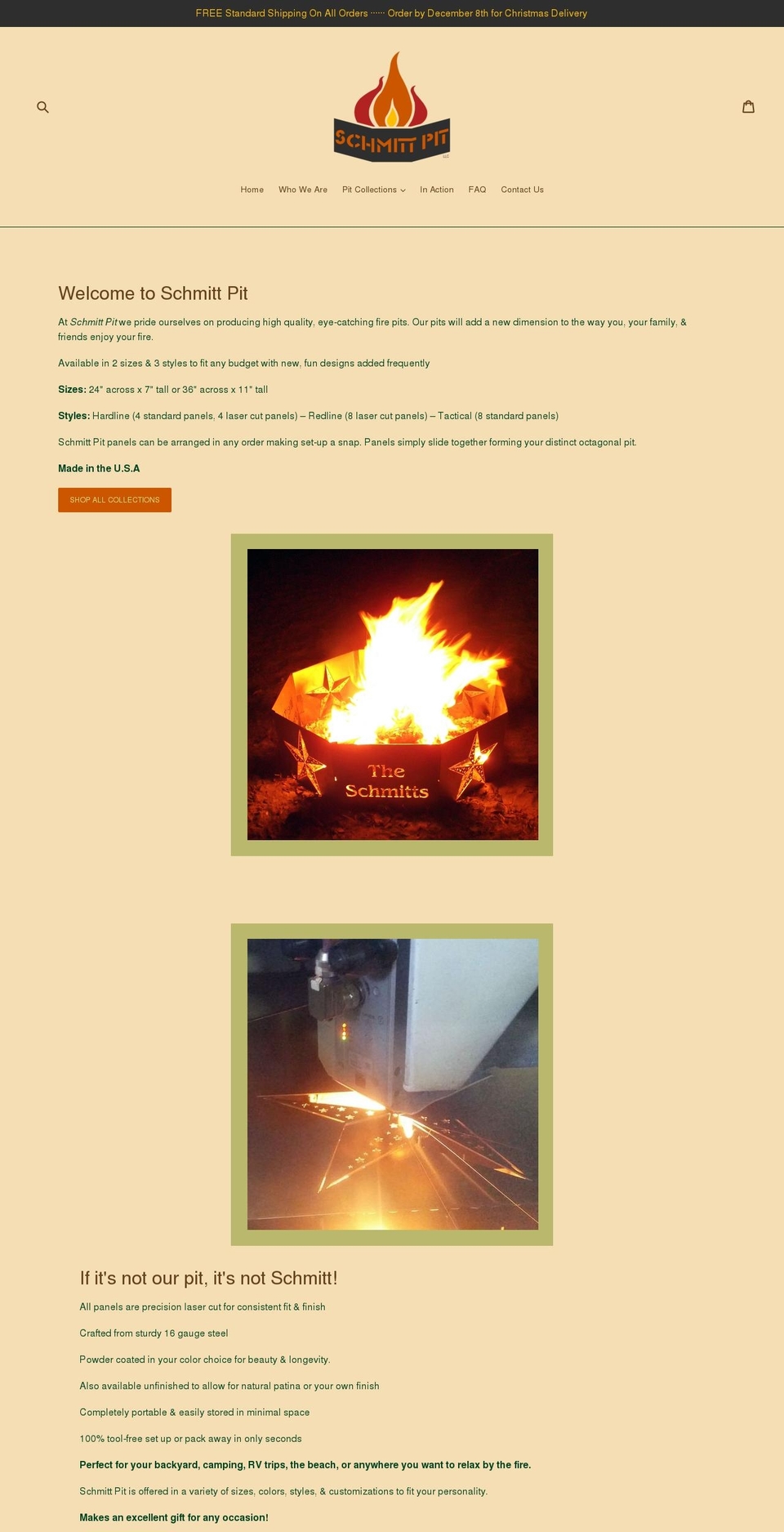 schmittpit.com — Shopify storefront screenshot