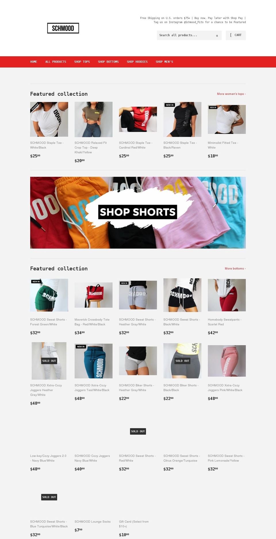 schmoodfits.com shopify website screenshot