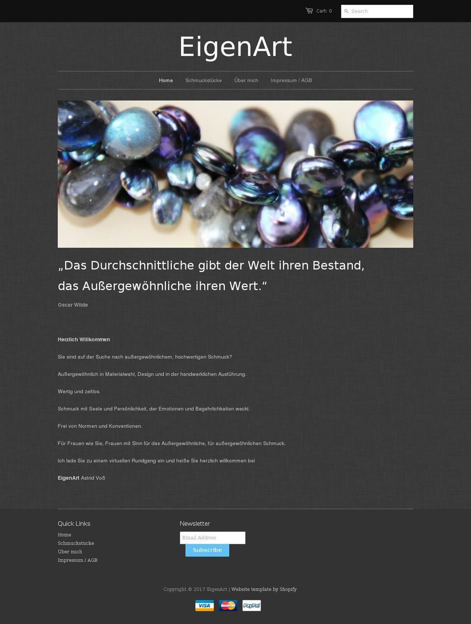schmuck-eigenart.com shopify website screenshot