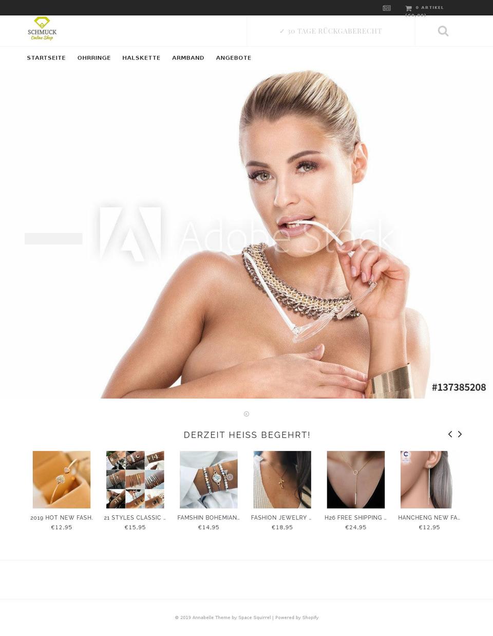 schmuck-online-shop.eu shopify website screenshot