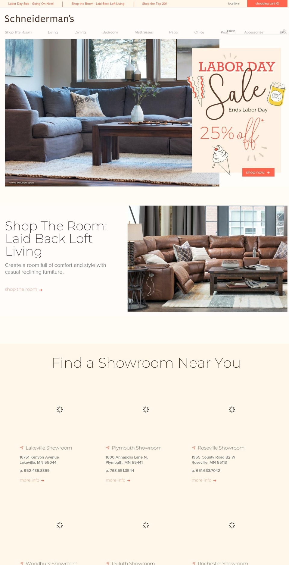 schneidermans.com — Shopify storefront screenshot